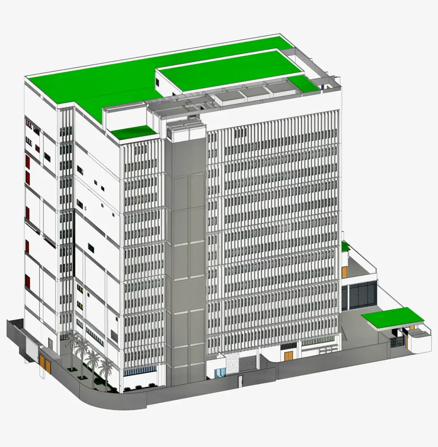 Modelo BIM tridimensional de edificação existente